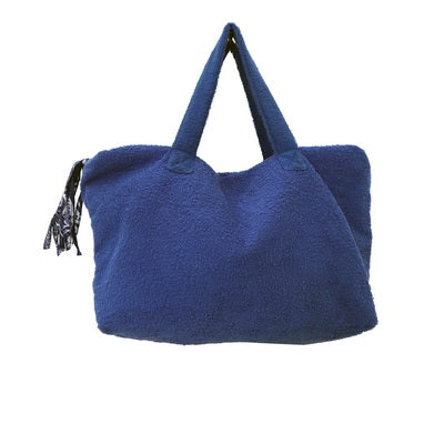 Lambai Beach Bag Blue Indigo LAMBAGOSIND original paintings