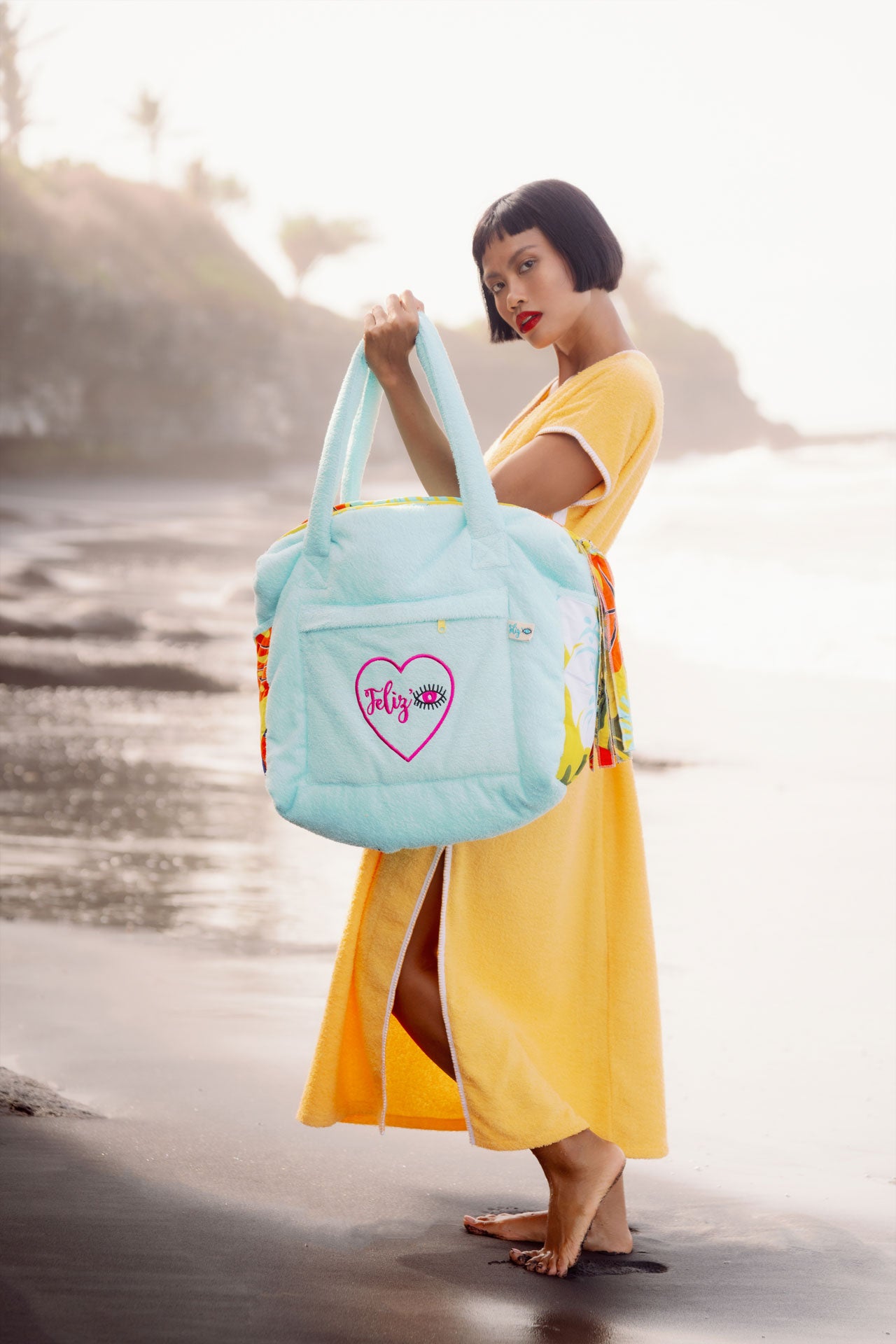 Lambai Beach Bag Aqua