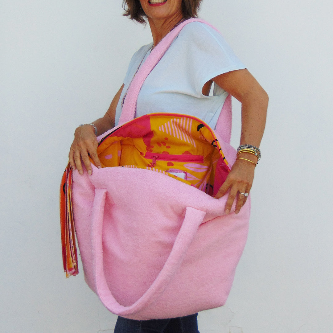 Lambai Beach Bag Cotton Candy LAMBAGOSCOC original paintings