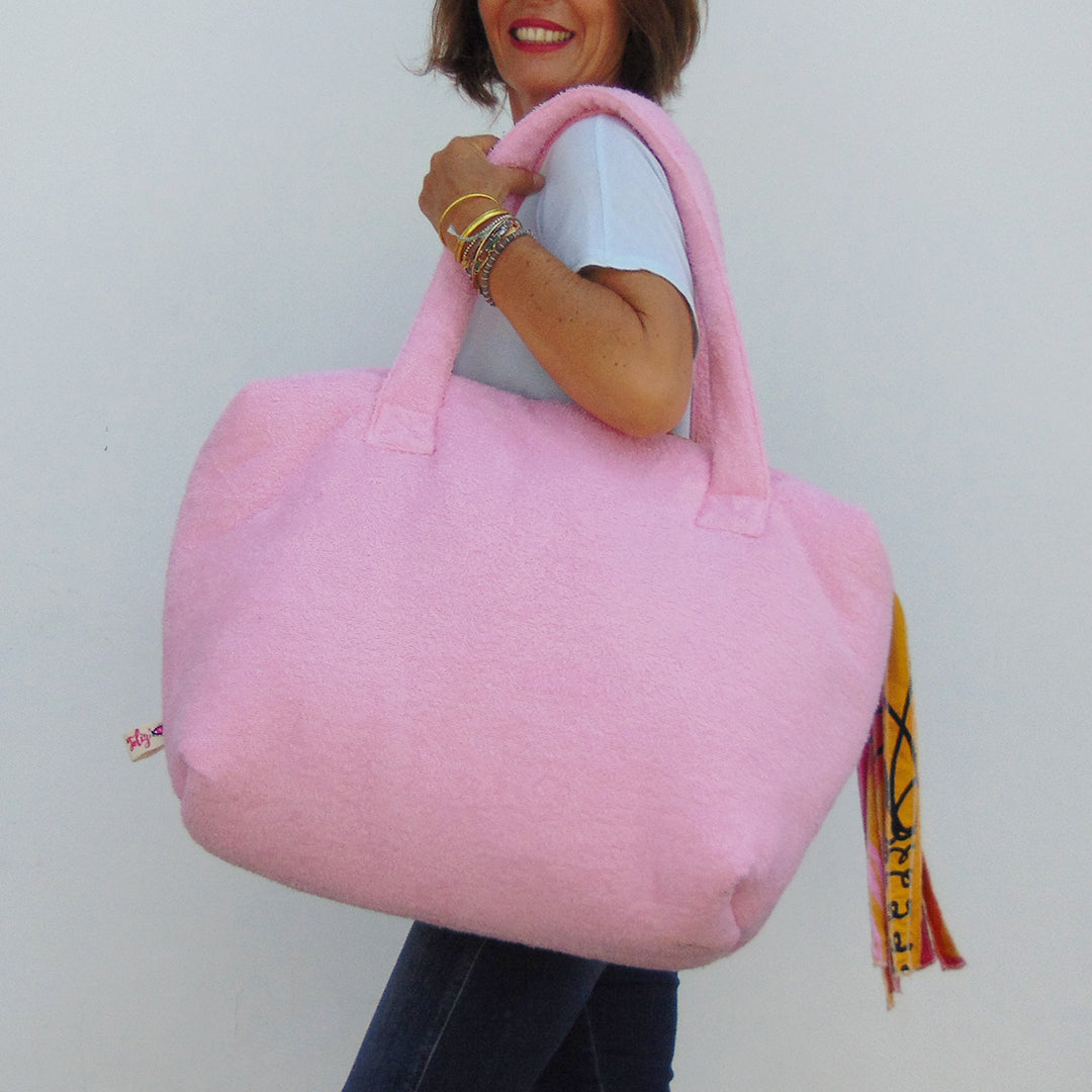 Lambai Beach Bag Cotton Candy LAMBAGOSCOC original paintings
