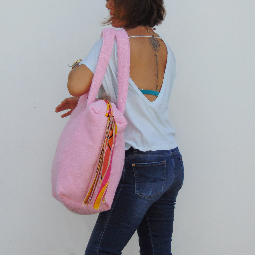 Lambai Beach Bag Cotton Candy LAMBAGOSCOC original paintings