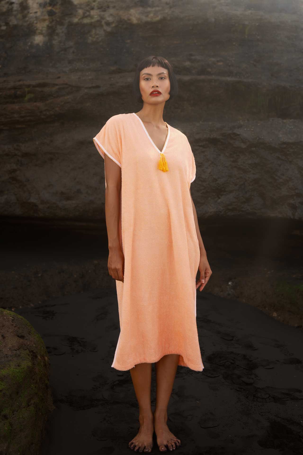 Gemulai Terry Cloth Djellaba Rock Melon