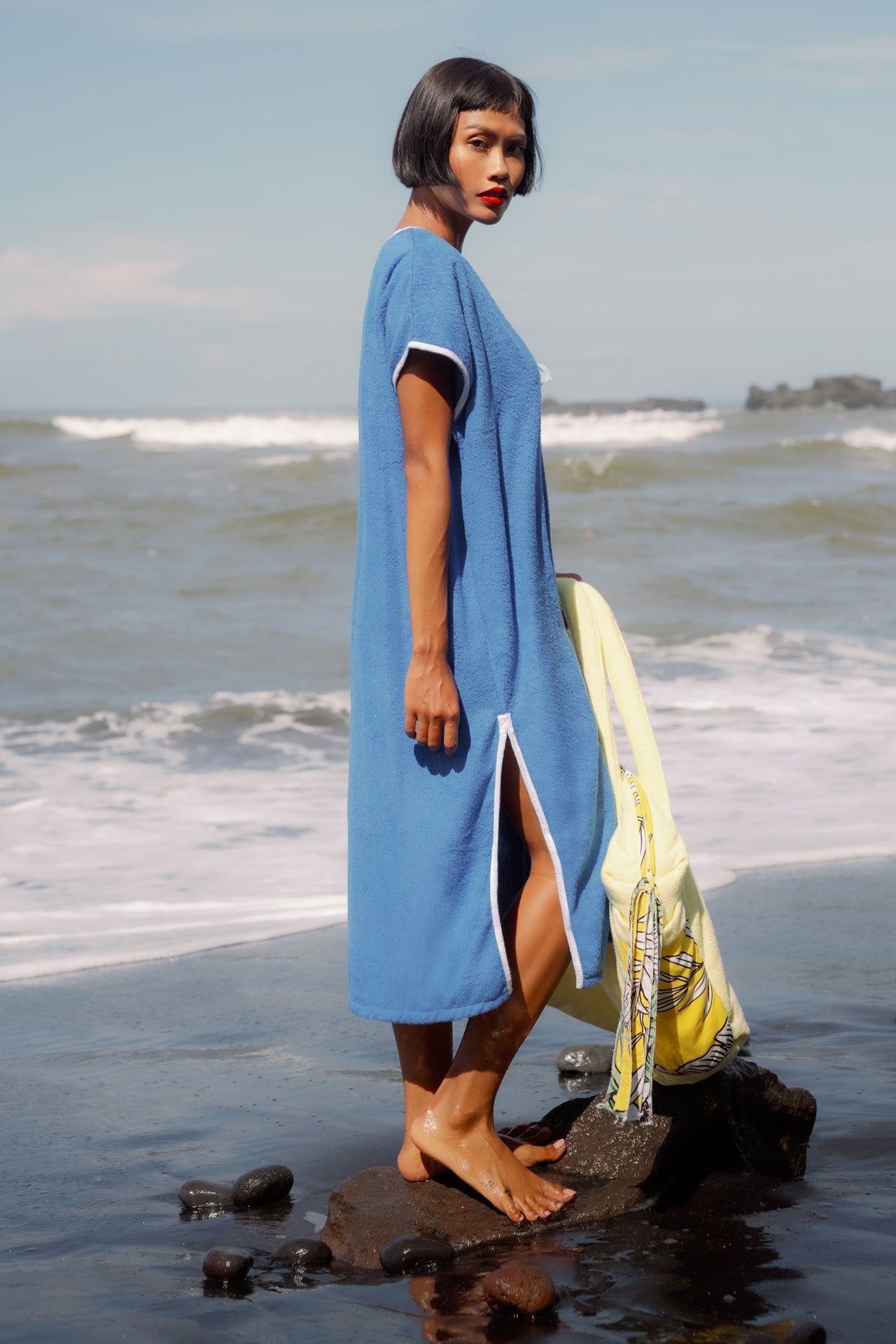 Gemulai Djellaba Terry Cloth Indigo