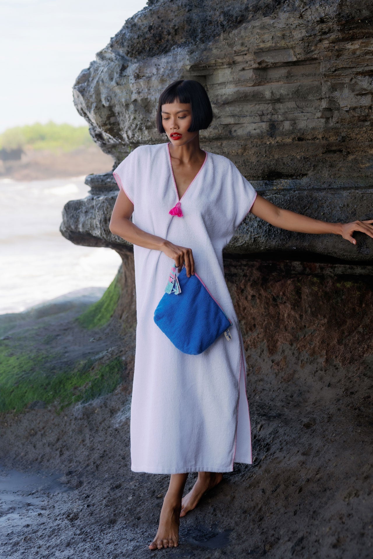Teratai Beach Pouch Indigo