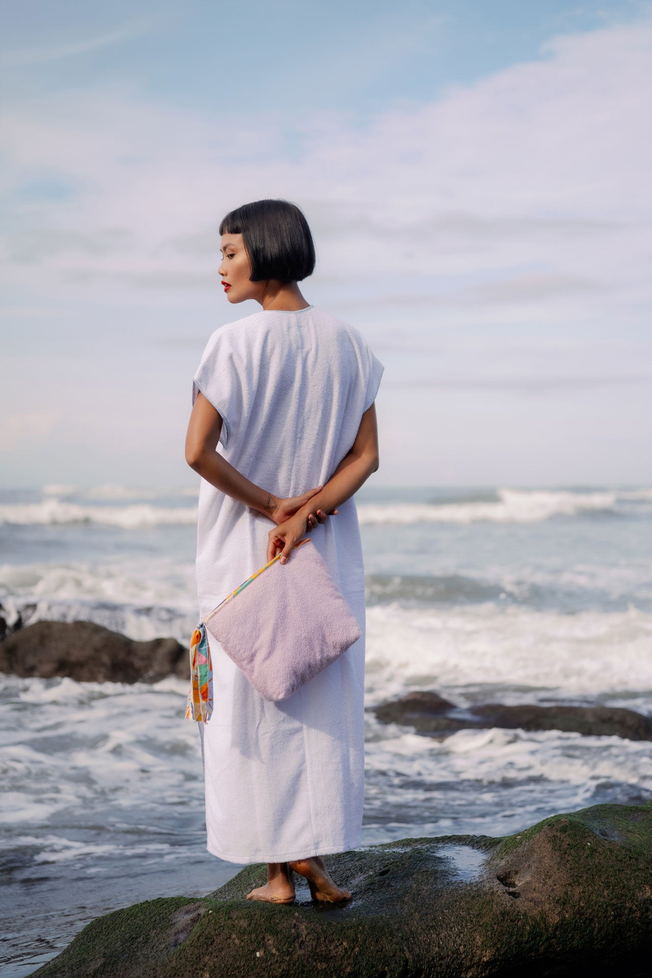 Teratai Beach Pouch Lychee