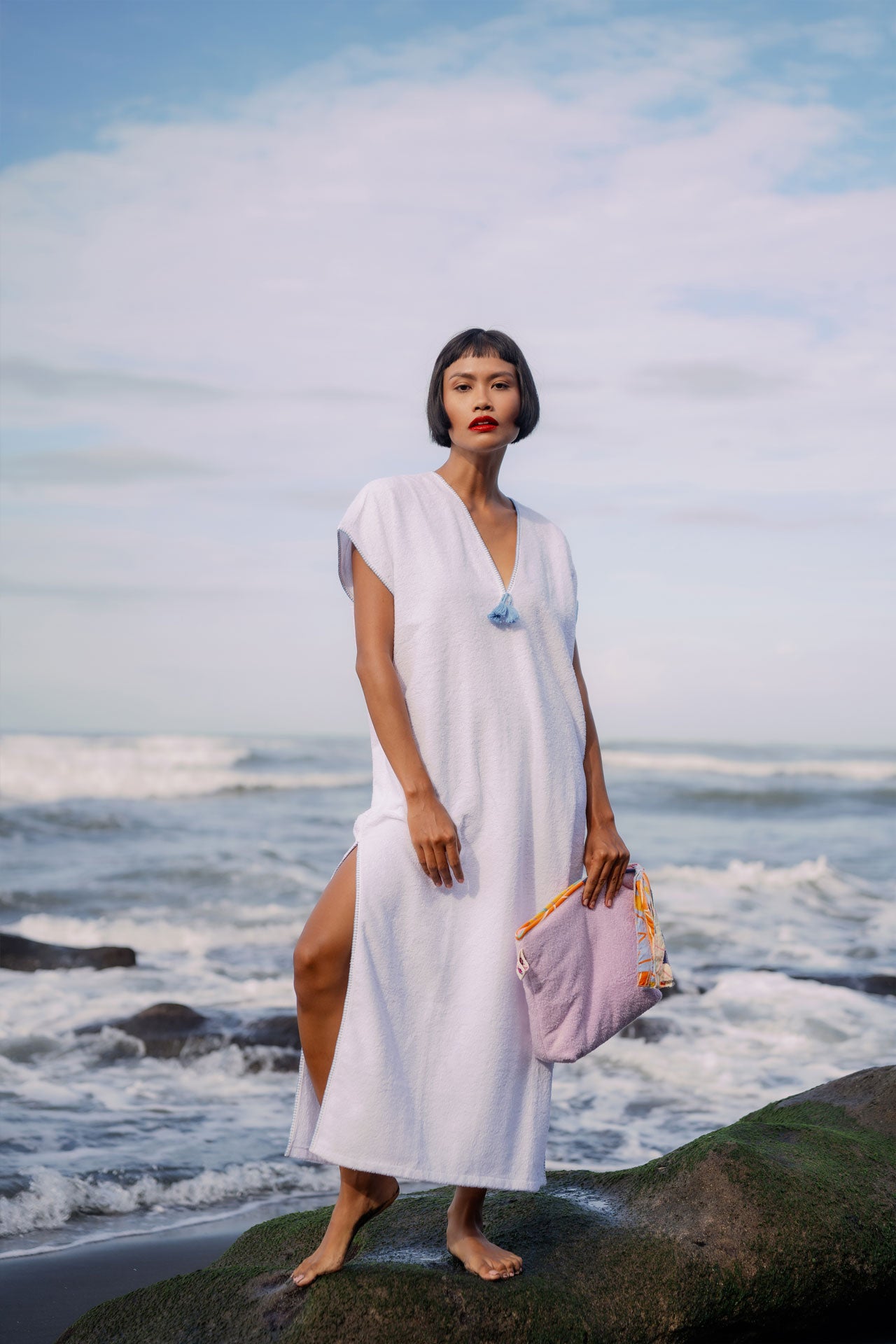 Teratai Beach Pouch Lychee