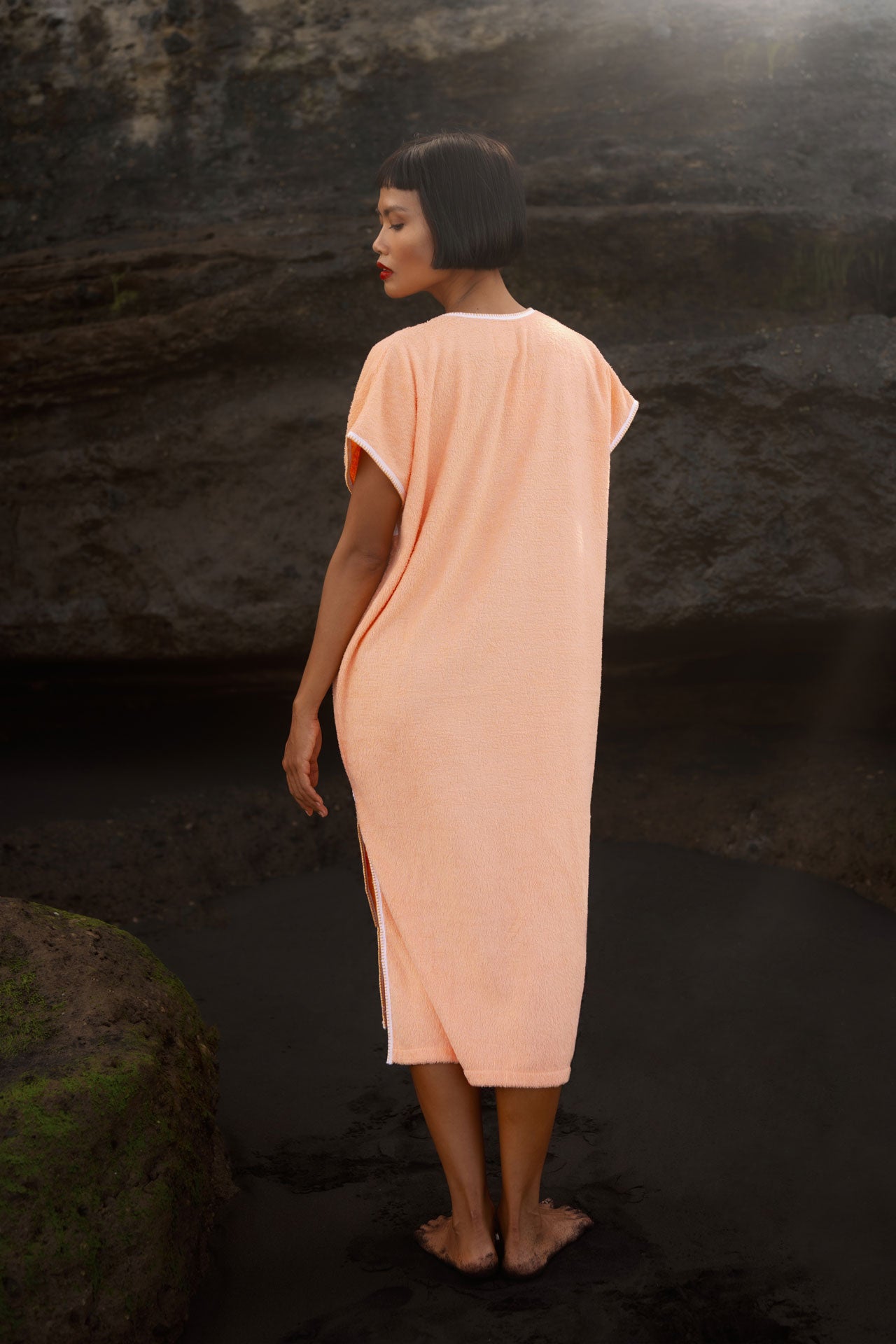 Gemulai Terry Cloth Djellaba Rock Melon